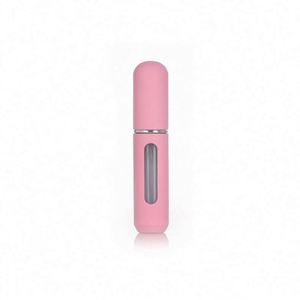 Wholesale Travel Portable Mini Refillable Aluminum Metal Atomizer <b>Spray</b> Bottle 5Ml Matte <b>Pink</b> Purple Blue Custom Personal Care - Product Image 2