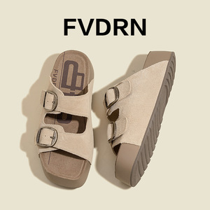 Novità 2025: <span class=keywords><strong>Ciabatte</strong></span> Estive da <span class=keywords><strong>Donna</strong></span> con Punta Quadrata, Plateau 4,5 cm, Tomaia in Pelle Scamosciata - Product Image 2