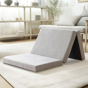 Tri-Fold <strong>Memory</strong> <strong>Foam</strong> <strong>Mattress</strong> 4 <strong>Inch</strong> Twin XL Folding <strong>Mattress</strong> with Collapsible and Washable Cover Gel <strong>Memory</strong> <strong>Foam</strong> Travel - Product Image 2