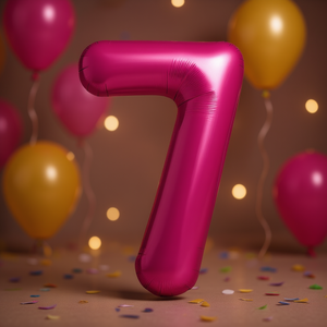 Party Love Number <b>Balloon</b> Fuchsia 100cm Metallic Birthday Party <b>Decor</b> KIDS - Product Image 2