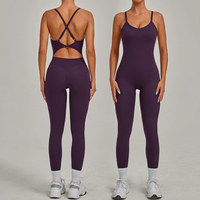 Combinaison de sport et yoga ajustée pour femme avec boucle réglable, taille croisée et effet liftant des hanches, vente en gros