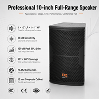 Haut-parleur passif professionnel DSZ DS-Q310 10 pouces pleine gamme 8 Ohm 96dB SNR robuste en bois peint pour clubs, discothèques, mariages et fêtes