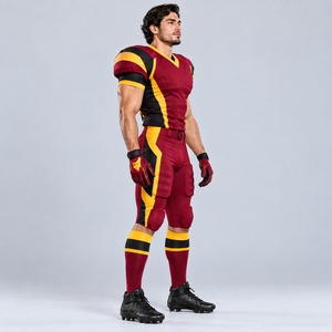 Uniforme de Fútbol Americano Reflectante y Transpirable de Primera Calidad, Personalizado, en Tela de Poliéster, Estilo Jersey Unisex, OEM/ODM - Product Image 5