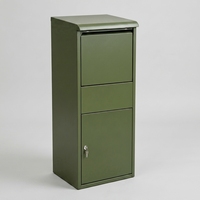 Boîte à colis métallique sur roulettes verrouillable, grande armoire de livraison extérieure personnalisée pour porche, boîte aux lettres thermolaquée