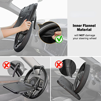 Volant 3 en 1 Plateau pour manger Siège arrière de voiture Bureau pour ordinateur portable Sac de bureau multifonctionnel Table de travail pour écrire