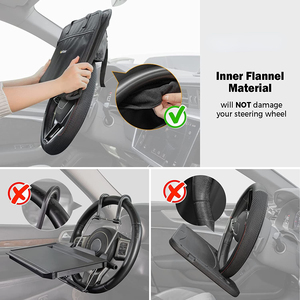 <span class=keywords><strong>3</strong></span> в 1 поднос для еды на рулевом колесе, на заднем сиденье для ноутбука, Многофункциональная офисная сумка для автомобиля, Рабочий стол для письма - Product Image 4