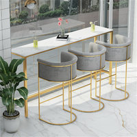 Tabouret de bar demi-lune rond en fer forgé fait main, fauteuil noir écologique et durable, chaises hautes pour restaurant et pub, vente chaude