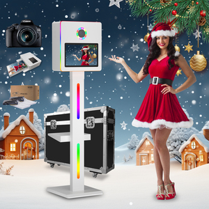 Cabina <span class=keywords><strong>de</strong></span> Fotos Selfie DSLR <span class=keywords><strong>de</strong></span> 15.6 Pulgadas | Pantalla Táctil Interactiva + <span class=keywords><strong>Cuerpo</strong></span> Metálico <span class=keywords><strong>de</strong></span> Avión | Logotipo Gratuito + Envío Global Seguro - Product Image 1