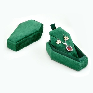 Halloween Mini Coffin Velvet Jewelry <b>Box</b> for Necklace and <b>Earrings</b> High Quality Gothic Style Jewelry <b>Box</b> Custom logo - Product Image 1