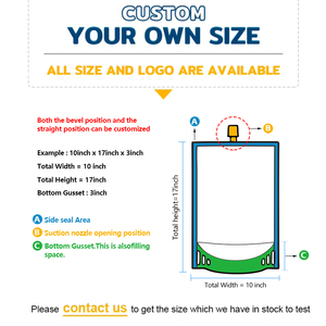 Bolsa para Bebidas con Forma Irregular a Prueba de Fugas Personalizada para Jugos de Fresa por Fabricantes Chinos Bolsa con Boquilla para Jugos de Fresa - Product Image 2