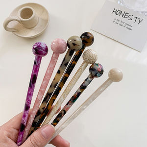 MIO Hochwertige Haar Essstäbchen Pin Zubehör Niedliche Schildpatt Ball Acetat Haars tift Für Langes Haar Elegante Damen - Product Image 5