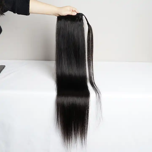 Extensions <span class=keywords><strong>de</strong></span> <span class=keywords><strong>cheveux</strong></span> naturels <span class=keywords><strong>queue</strong></span> <span class=keywords><strong>de</strong></span> <span class=keywords><strong>cheval</strong></span>, <span class=keywords><strong>cheveux</strong></span> humains, lisses et soyeux, pour filles africaines, <span class=keywords><strong>postiche</strong></span> noir, <span class=keywords><strong>queue</strong></span> <span class=keywords><strong>de</strong></span> <span class=keywords><strong>cheval</strong></span> pour femmes noires - Product Image 2