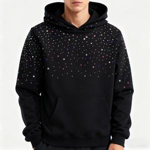 Sudadera con capucha para hombre de algodón 100% con lavado ácido desgastado, estilo oversize, bordado y estampado integral, personalizada, de proveedor líder - Product Image 1