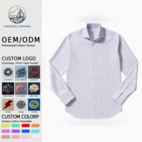 Chemise d'affaires à manches longues pour homme en popeline 100% coton Supima, à simple couture, rayée, vierge pour personnalisation de logo, pour revendeurs