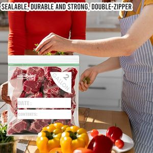 Reclosable Premium Gravure Printed PE Zipper Bags Double Lock Heavy Duty <b>Clear</b> Moisture Proof <b>Tight</b> Seal Fresh Storage - Product Image 3