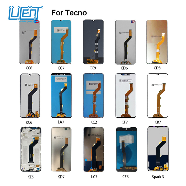 For Tecno Y2 Display Wholesale Mobile Phone for Tecno J8 Boom Camon 12 Pro Screen Assembly for Tecno Kc8 Y2 LCD