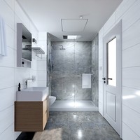 Ensemble de cabine de douche modulaire préfabriquée de luxe tout-en-un de haute qualité à prix abordable pour caravane, unité de salle de bain complète préfabriquée
