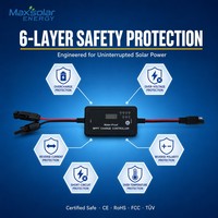 Wasserdichter MPPT Solar-Laderegler 10A 12V LED-Anzeige Auto GEL AGM LFP Lithium-Batterie-Regler für Wohnmobile, Boote, Marine Maxsolar