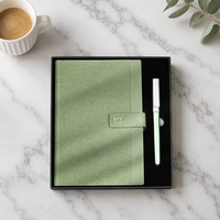 Ensemble de carnets professionnels portables en cuir A5 avec logo personnalisé BOCE