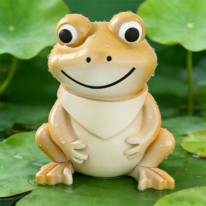 Rukioo Classic Cute Frog Design Zinc Alloy & <b>Plastic</b> 4-Part 90mm Large Dry Herb <b>Grinder</b> - Product Image 5
