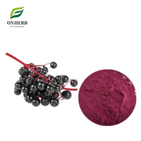 Fabrieksleverancier Groothandel Zwarte Vlierbessen Fruitpoeder 99% Wateroplosbaar Sambucus Nigra Fruit Sap Poeder