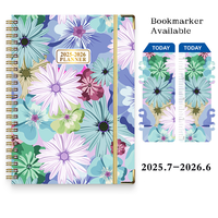 Vente en gros de planificateur de cahier à spirale doré papier de haute qualité avec signet gratuit plusieurs modèles pour planificateur d'organisation