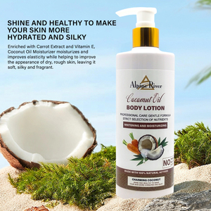 Produits de soins de la peau biologiques à la carotte avec marque privée Lotion corporelle à la noix de <span class=keywords><strong>coco</strong></span> pour femmes blanchissante et hydratante pour la peau à la vitamine E - Product Image 3