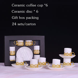 Commercio all'ingrosso su ordinazione <span class=keywords><strong>Turchia</strong></span> tè piattino tazza <span class=keywords><strong>di</strong></span> caffè <span class=keywords><strong>di</strong></span> ceramica tè piattino base in metallo creativo della tazza <span class=keywords><strong>di</strong></span> caffè set <span class=keywords><strong>di</strong></span> Caffè e Tè Set - Product Image 5