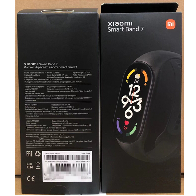 2022 Xiaomi Mi Band 7 Original 1.62 AMOLED Blood Oxygen Bracelet Smart Bracelet Mi Smart Band 7 Global Xiaomi