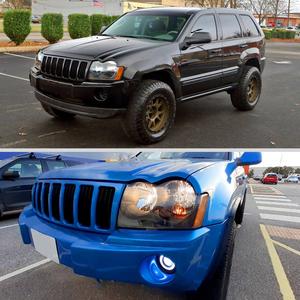 Faro Anteriore di Ricambio per <span class=keywords><strong>Grand</strong></span> <span class=keywords><strong>Cherokee</strong></span> 2005-2007, Alloggiamento <span class=keywords><strong>Nero</strong></span>, Lato Passeggero e Conducente - Product Image 3