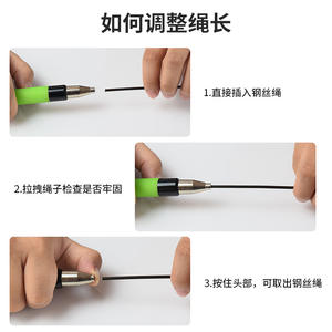 Cuerda de saltar ajustable de alambre de acero con mango de aleación de aluminio con bloqueo automático y rodamiento de 360 grados para fitness y pérdida de peso - Product Image 4