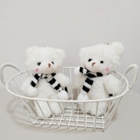 Porte-clés en peluche ours en peluche de Noël mignon et doux, léger, cadeau et jouet du Nouvel An, fabriqué en Chine