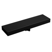 Drain de douche d'hôtel moderne rectangulaire 30x8 CM en acier inoxydable 304 PVD anti-odeur avec insert de carrelage dissimulé