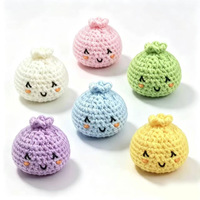 Jouet anti-stress en forme de boule de pain vapeur au crochet, fait main, doux, tricoté, pour soulager l'anxiété, amusant, accessoire de jeu de fête, personnalisable