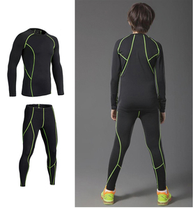 Ensemble de sport Lanyu pour enfants : pantalon de compression athlétique, manches longues, <span class=keywords><strong>sous</strong></span>-vêtements de base pour le fitness et la gym - Product Image 3