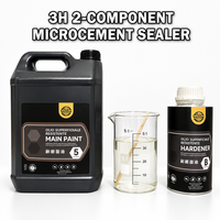 Scellant microciment bicomposant VALIDEA 3H, haute dureté, finition satinée, imperméable, résistant aux taches, faible teneur en COV, revêtement mural et de sol en spray