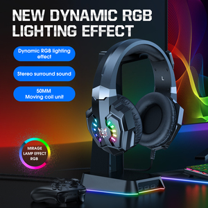 ONIKUMA X32 PC Gaming Headset Wired <b>USB</b> Stereo Headset with Light Emitting Diode Microphone for Sports and Aviation - Product Image 6