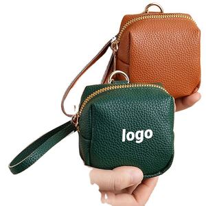 Sac à main chic en cuir souple de qualité supérieure, forme cubique, avec poignée, pour femmes, porte-clés et porte-monnaie - Product Image 1