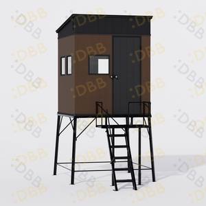 Abri <span class=keywords><strong>de</strong></span> <span class=keywords><strong>chasse</strong></span> surélevé à base carrée, en acier robuste, étanche, avec échelle, coque rigide, pour plusieurs personnes - Product Image 3