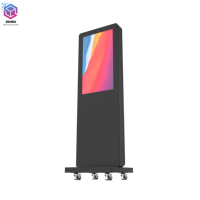 Mobiler 32-Zoll 3000 Nits IP65 Outdoor LCD Android Digitaler Werbedisplay mit Text Freistehender Monitor für den Außenbereich