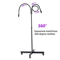 Lampe UV LED à double tête à contrôle indépendant pour extension de cils, base rotative, colle gel UV à séchage rapide, boîtes à cils
