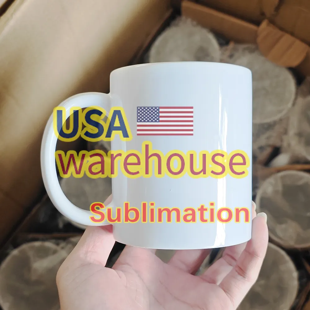 custom coffee mugs sublimation mug 11 oz Blank USAE WAREHOUSE white ceramic 11oz custom printed coffee mugs