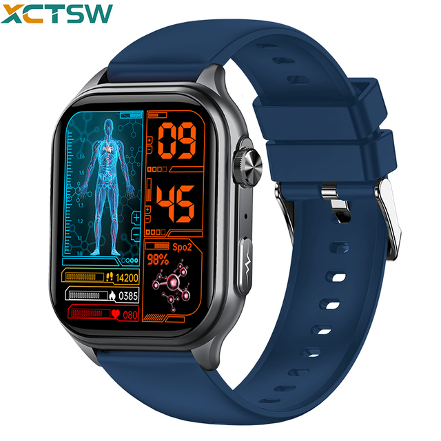 OEM New GE500 Health Smartwatch AMOLED Touch Screen Sleep Tracker Video Call SOS Emergency Silicone Square Design Sports Watch