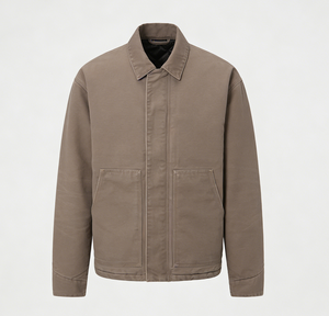 Veste de travail en jean pour homme, en toile cirée, col classique, coupe ample et décontractée, utilitaire, avec fermeture éclair, écologique, coupe-vent, logo personnalisé - Product Image 4