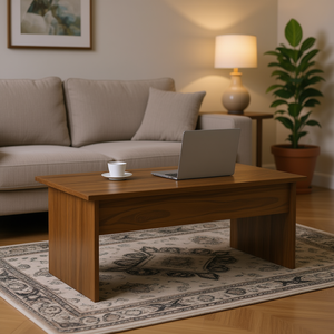 Mesa de Centro de Madera Sintética, Roble Marrón, 40.2x19.9x20.7, Extensible, Mueble Moderno para Sala de Estar - Product Image 2