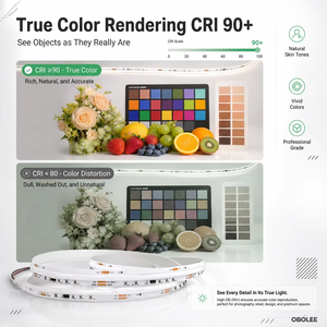 High Density RGB Dream <b>COB</b> <b>LED</b> <b>Strip</b> 576D 10mm 24V Dot Free Chasing Flexible Cuttable Linear Lighting Cabinet Wardrobe Decor - Product Image 6