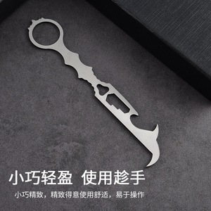 Multi Functional Wrench Stainless Steel 6 In 1 Tire Stone Remover <b>Car</b> Emergency Tool For Outdoor Use - Product Image 2