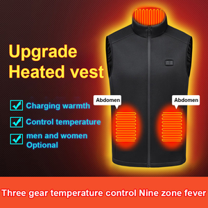 Chaleco calefactable con batería para hombre y mujer, chaleco calefactable eléctrico recargable por USB, en Stock, 9 zonas de calefacción - Product Image 2