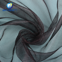 Rideau de doublure de mariée 100% polyester gris maille tissus tulle pour robe de mariée