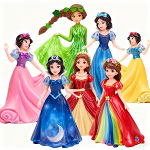 Moules en PVC personnalisés, Chine, <span class=keywords><strong>figurines</strong></span> d'action de jouets, modèle de jouet d'anime princesse pour enfants - Product Image 1